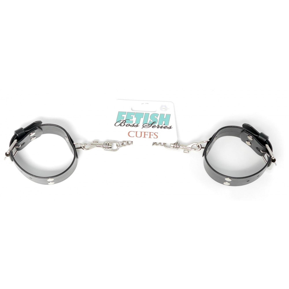 Электростимуляторы - Наручники из искуственной кожи Fetish Boss Series - Handcuffs with studs, BS3300093 4