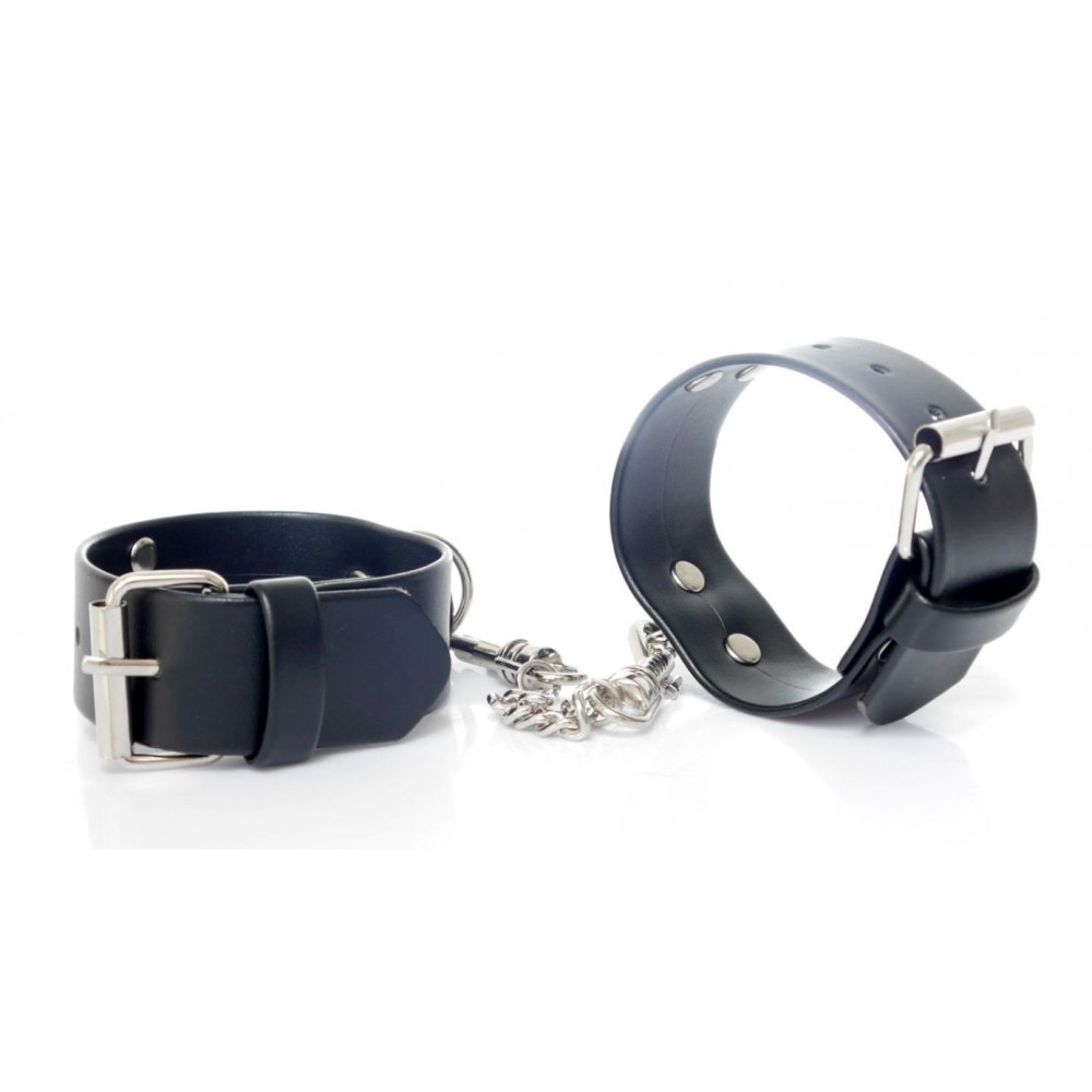 Электростимуляторы - Наручники из искуственной кожи Fetish Boss Series - Handcuffs with studs, BS3300093 6