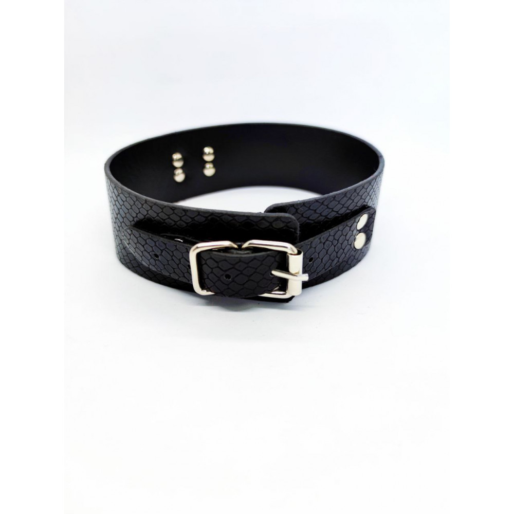 БДСМ игрушки - Ошейник с поводком DS Fetish Collar with leash black 1