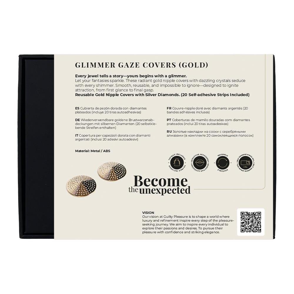  - Пестиси на соски Guilty Pleasure Noir Taille, золоті 5