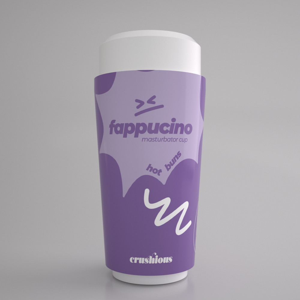 Мастурбатори без вібрації - Портативний анальний мастурбатор CRUSHIOUS FAPPUCINO у вигляді стаканчика кави, з кришкою 1