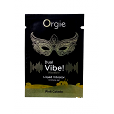 САШЕТ/Жидкий вибратор Orgie DUAL VIBE! с ароматом коктейля Пина Колада, 1 мл