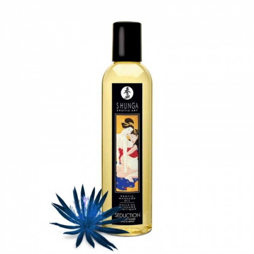 Массажные масла - Массажное масло Shunga Seduction - Midnight Flower (250 мл) натуральное увлажняющее