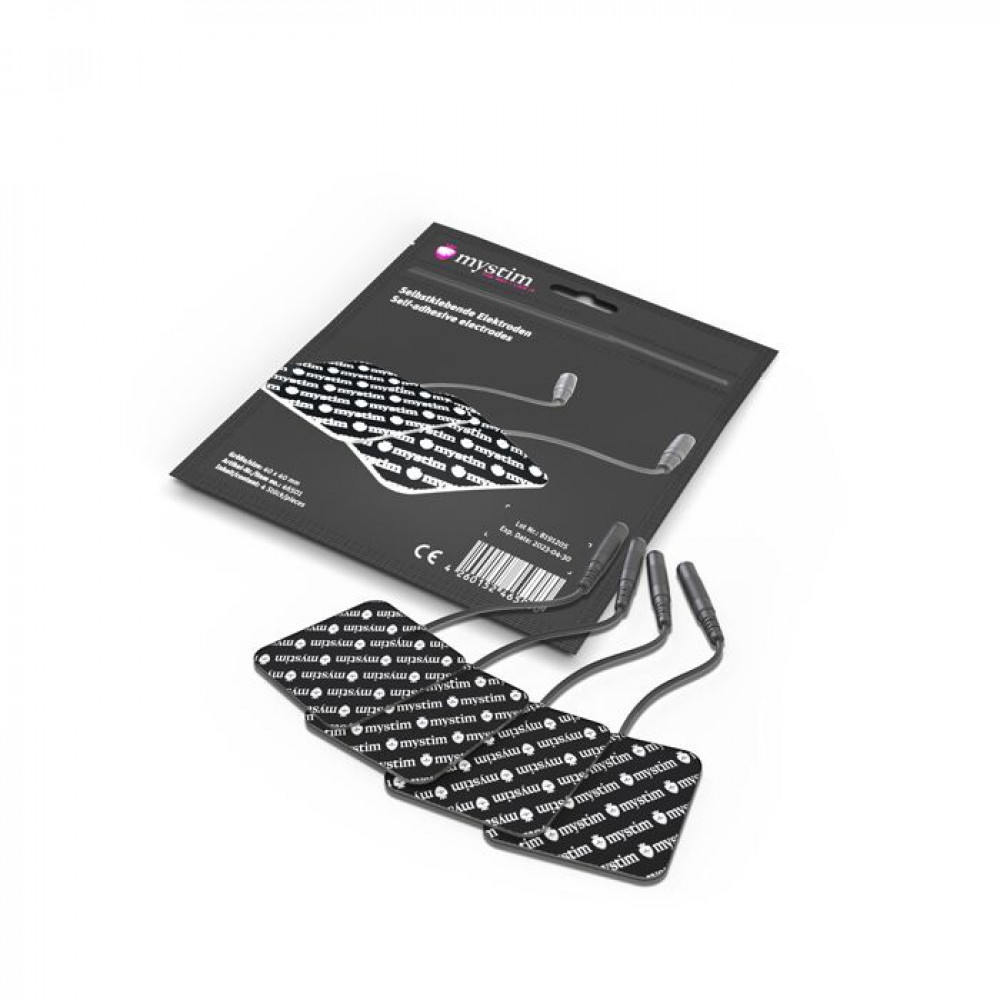 Різне - Самоклейні електроди Mystim (4 шт) для електростимуляції, провідні 3