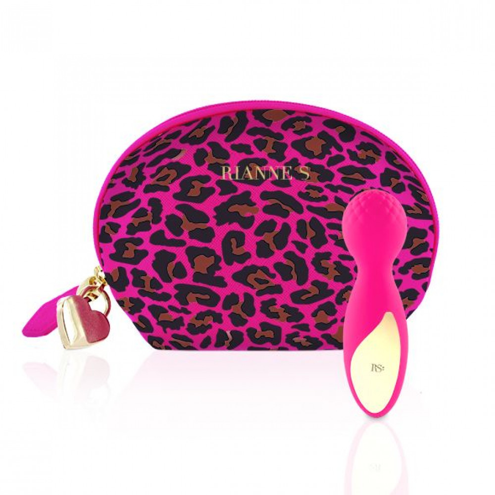 Вибромассажеры - Мини-вибромассажер RIANNE S - Lovely Leopard Mini Wand Pink