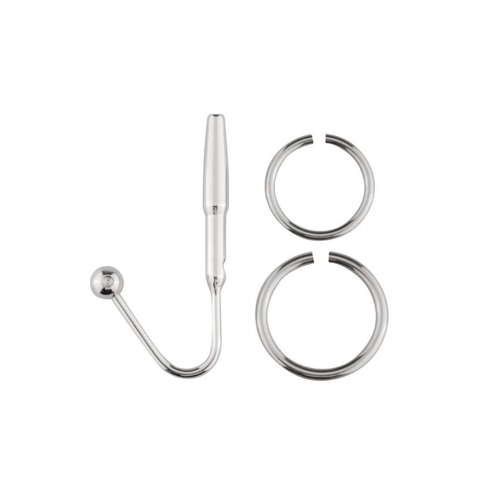 БДСМ аксессуары - Уретральный стимулятор Sinner Gear Unbendable - Sperm Stopper Hollow Ring, 2 кольца (2,5 см и 3 см) 2