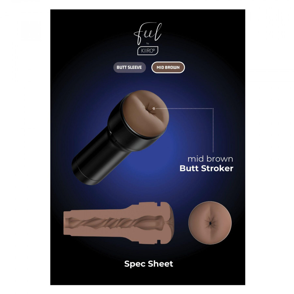 Мастурбаторы вагины - Мастурбатор-попа Kiiroo Feel Stroker Butt Mid Brown для секс-машины Kiiroo Keon 1