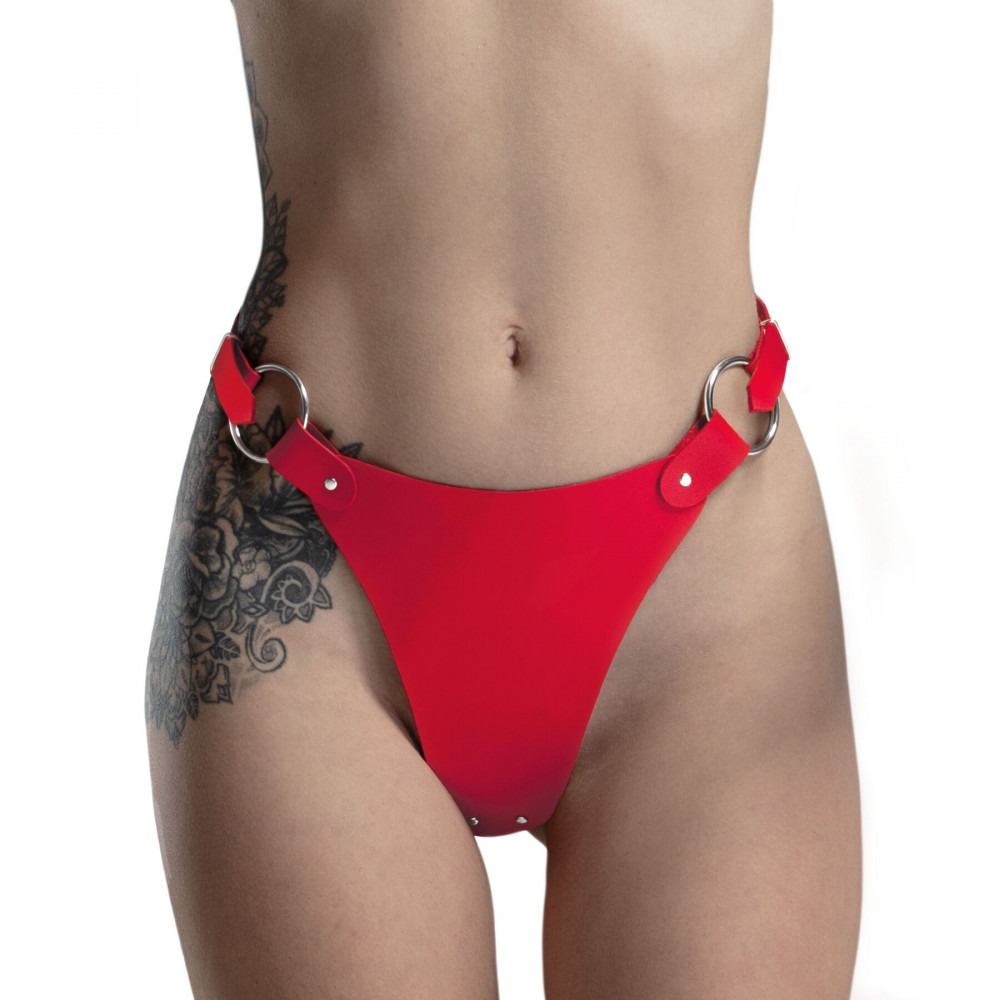 Сексуальные трусики - Трусики из натуральной кожи Feral Feelings - String Bikini Red 3
