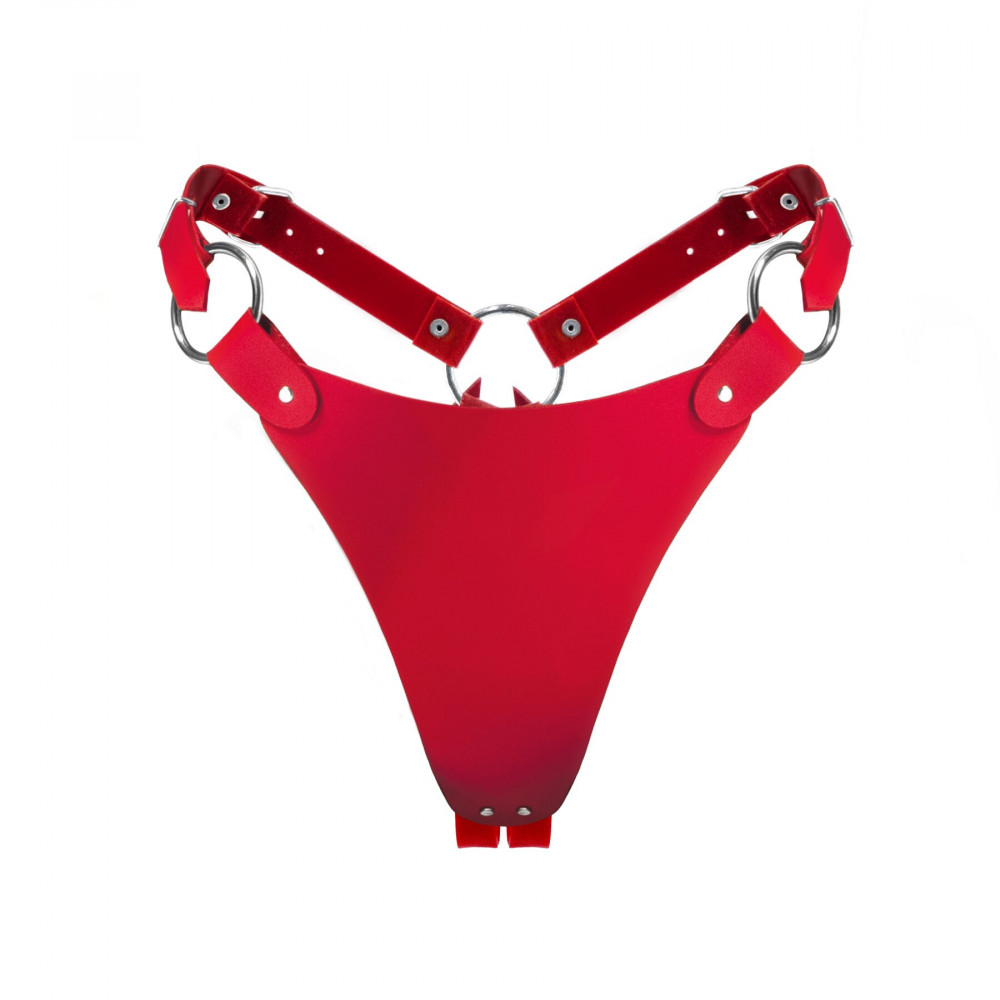 Сексуальные трусики - Трусики из натуральной кожи Feral Feelings - String Bikini Red
