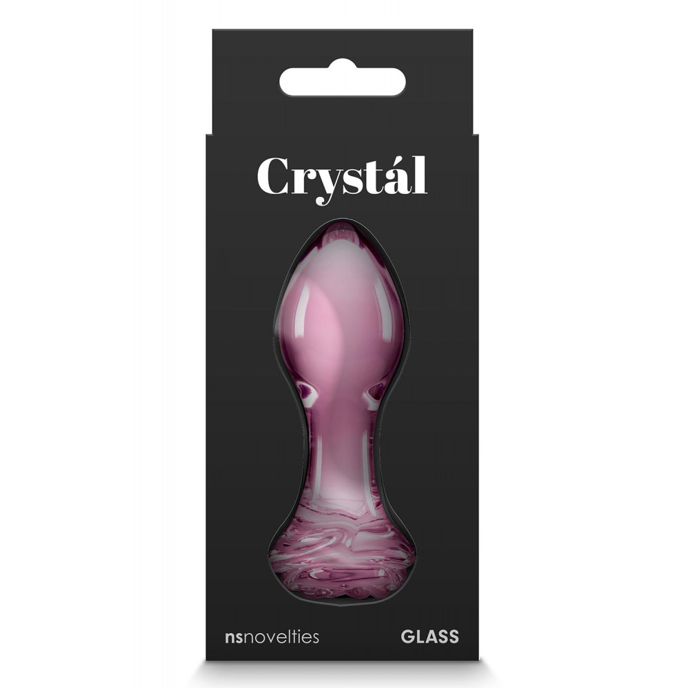 Анальная пробка - Стеклянная пробка NS Novelties CRYSTAL ROSE PINK 2