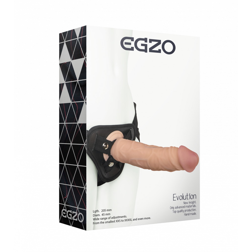 Разное - Страпон женский EGZO Evolution STR002 ( 20,5 см х 4,5 см )
