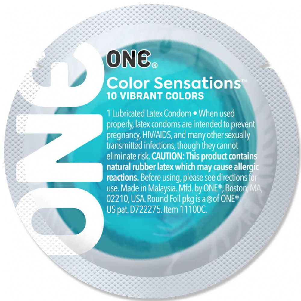 Презервативы - Презерватив ONE Color Sensations - Catch the perfect ONE (Aqua) 1 шт 1