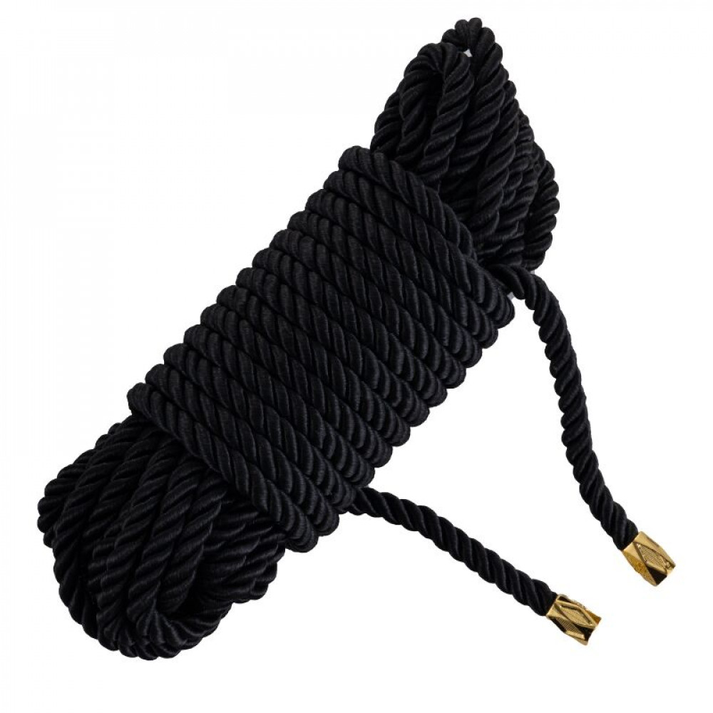 Наручники, веревки, бондажы, поножи - Веревка для шибари LOCKINK SEVANDA Shibari Pratice Rope Black, 8 метров