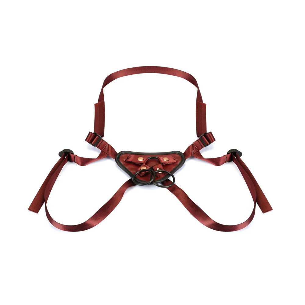 Страпони - Трусики для страпона Liebe Seele Wine Red Strap-on Harness