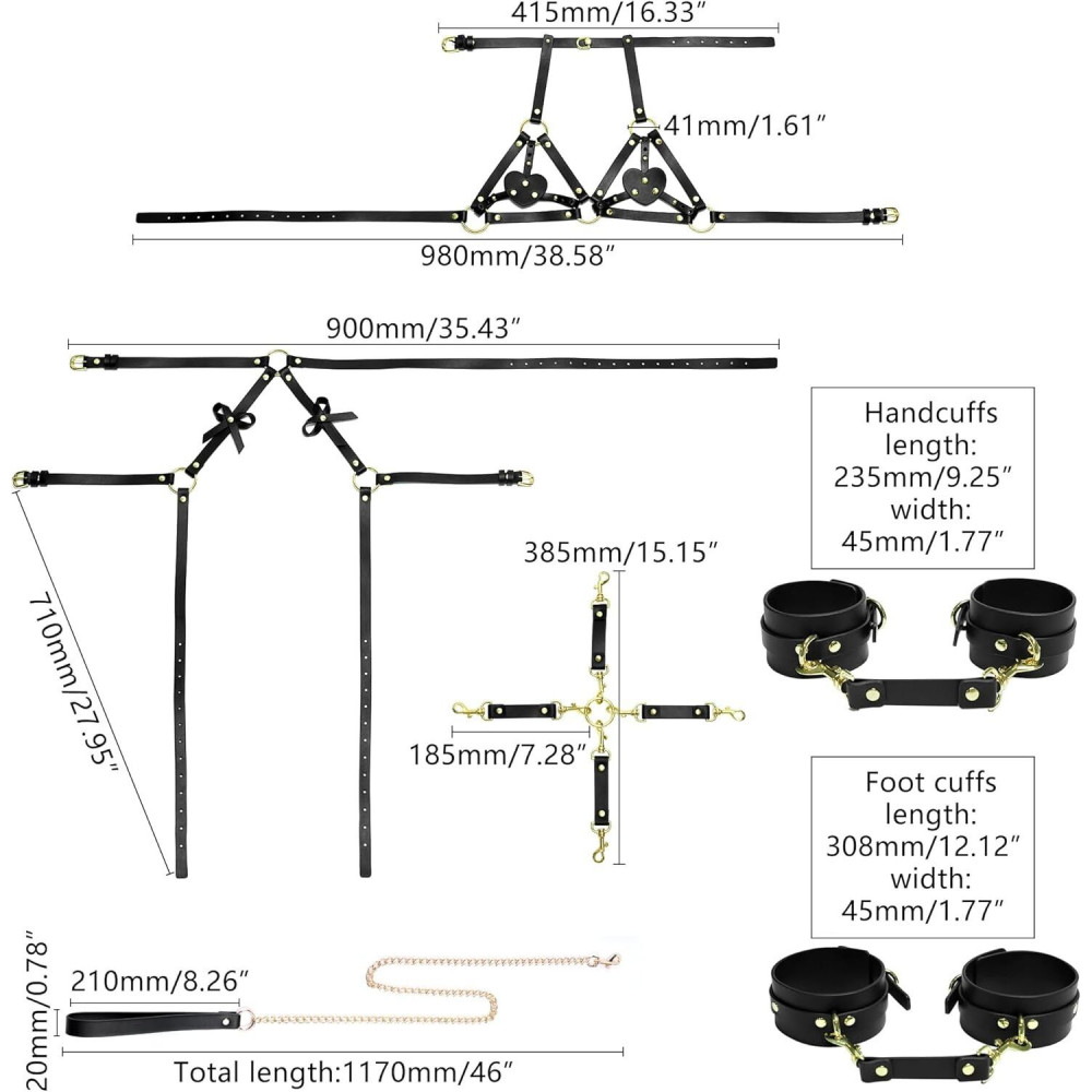 Анальные игрушки без вибрации - БДСМ-набор LOCKINK YEAHWOW Forced Nadu pose correction set 5
