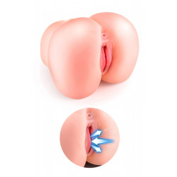 Сосущая вагина-мастурбатор Real Body Real Lola, вагина и анус, с вибрацией и звуком