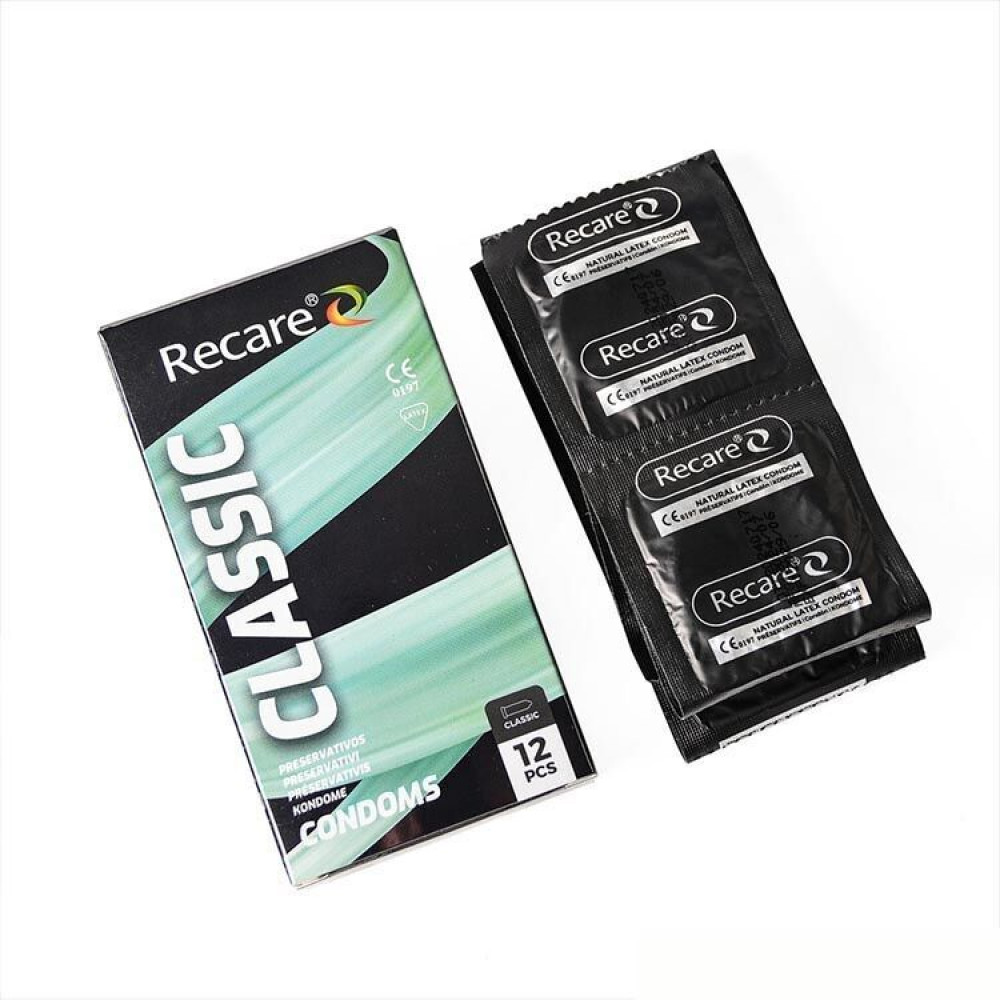 Презервативы - Презервативы Holographic Recare Classic Condoms 12 шт, классические 2