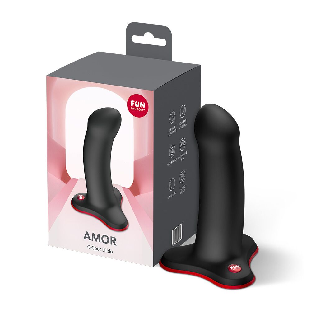 Фалоімітатор - Фалоімітатор Fun Factory AMOR Black, довжина 14,6 см, діаметр 3,7 см, вигнутий 6