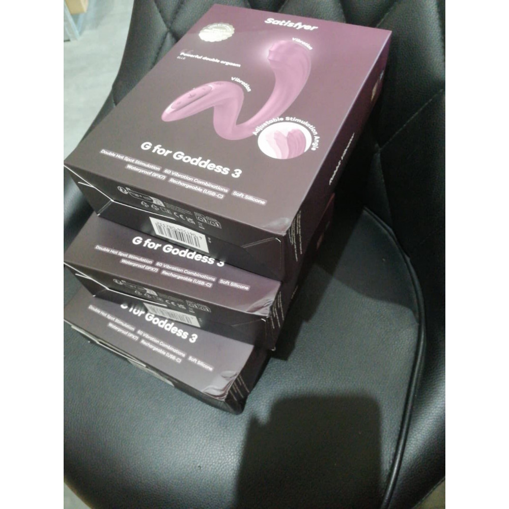 Секс игрушки - Вагинально-клиторальный вибратор Satisfyer G for Goddess 3 Wine Red (мятая упаковка!!!) 1