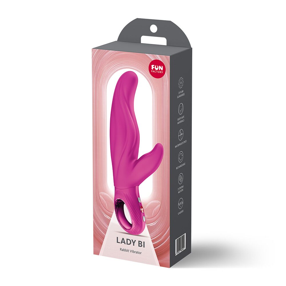 Вибратор-кролик - Вибратор-кролик для точки А Fun Factory LADY BI Magenta, 2 мотора, 12 режимов 8