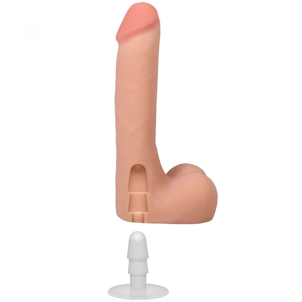 Фалоімітатор - Фалоімітатор Doc Johnson The Realistic Cock ULTRASKYN - 9 Inch with Balls Vanilla 5