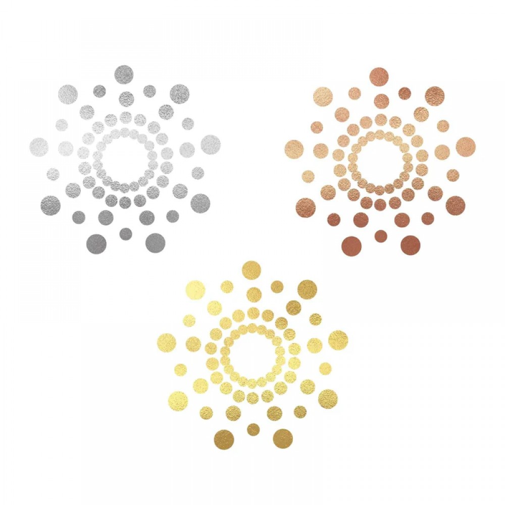 Різне - Прикраса для грудей MIMI Metallic Skin Transfer Bijoux Indiscrets 3