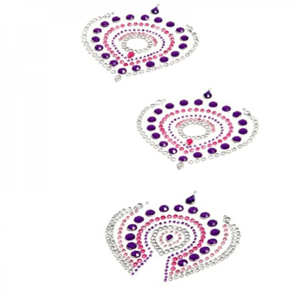 Різне - Прикраси для грудей та бікіні FLAMBOYANT зі стразами рожево-фіолетовий 6