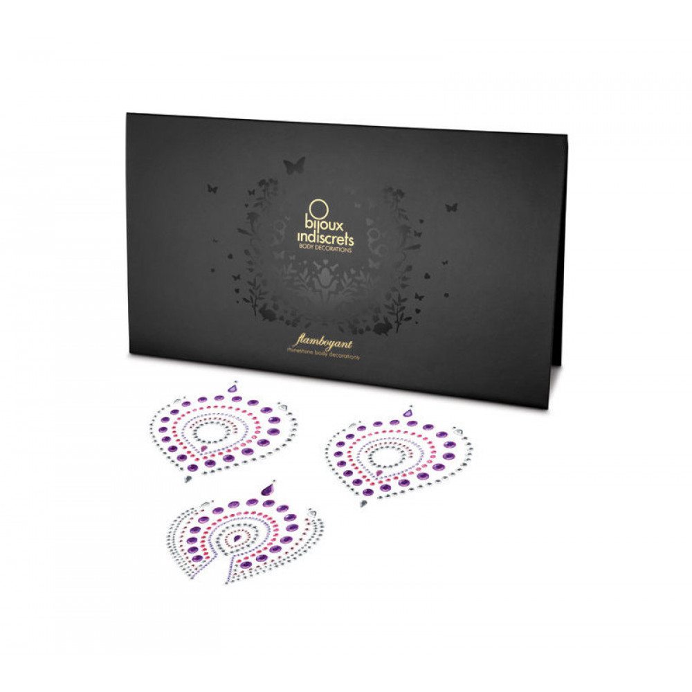 Різне - Прикраси для грудей та бікіні FLAMBOYANT зі стразами рожево-фіолетовий 7