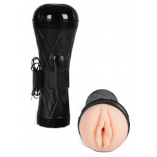 Вагіна - мастурбатор із вібрацією Boss Series: Vibrating Vagina cyber skin - Latarka, BS6000025