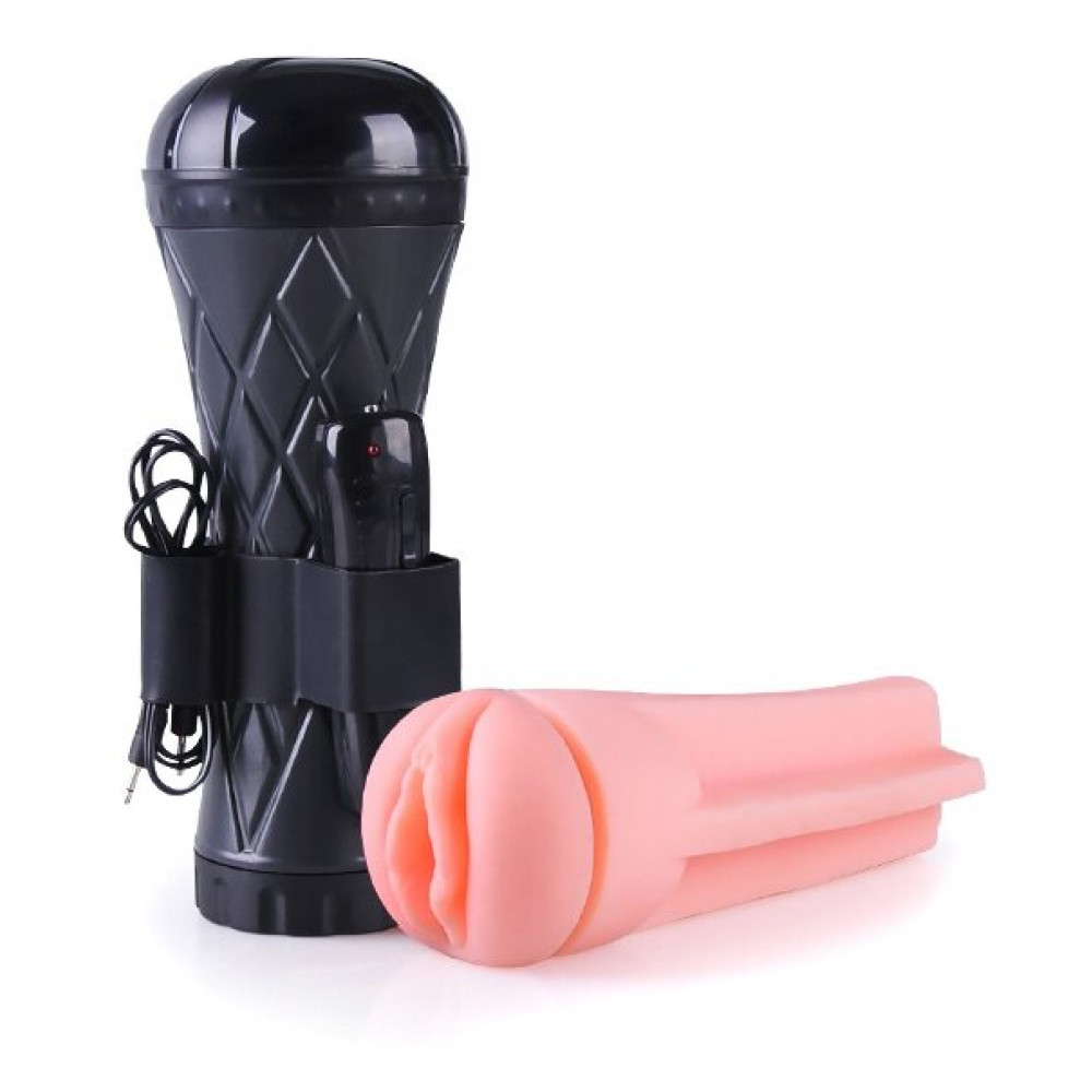  - Вагіна - мастурбатор із вібрацією Boss Series: Vibrating Vagina cyber skin - Latarka, BS6000025 1