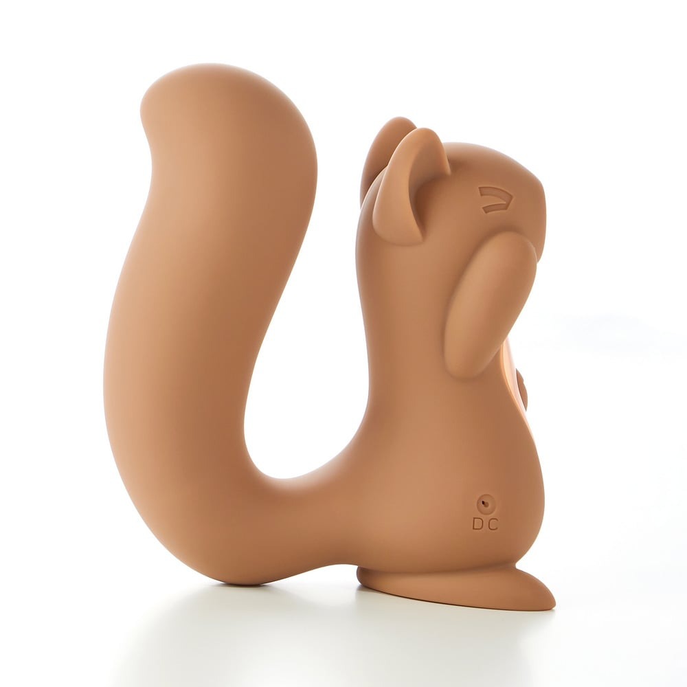  - Вакуумний кліторальний стимулятор з вібрацією 2 в 1 у формі білочки Sweet Em Velvet Lure Brown 3