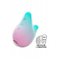 Вакуумный стимулятор с вибрацией Satisfyer Mermaid Vibes, мятно-розовый