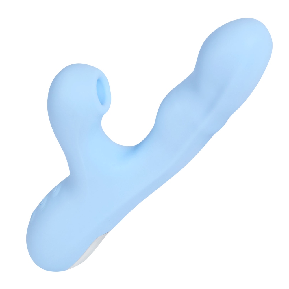 Вибратор-кролик - Вибратор-кролик BeYourLover Rosubi с вакуумом, ротацией и подогревом, голубой, 12,7 х 3,5 см 2