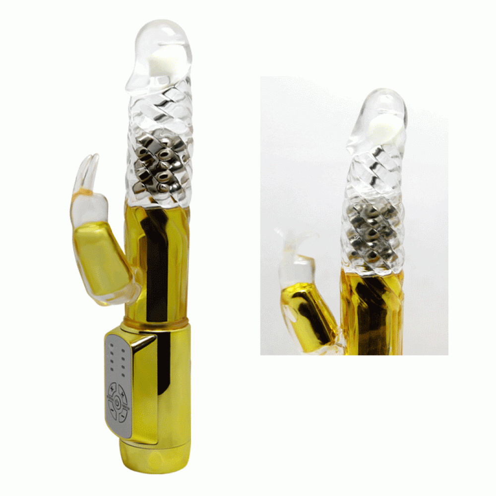 Різне - Вібратор зі стимулятором клітора і головкою, що обертається BAILE - COLD RABBIT PRINCE, BW-037302J 4