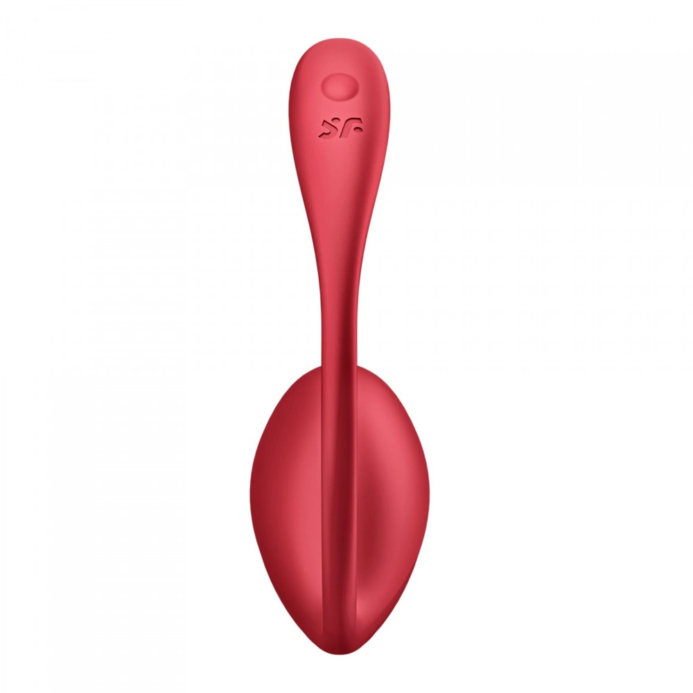 Разное - Вибратор в трусики Satisfyer Ribbed Petal с приложением и пультом, красный 3