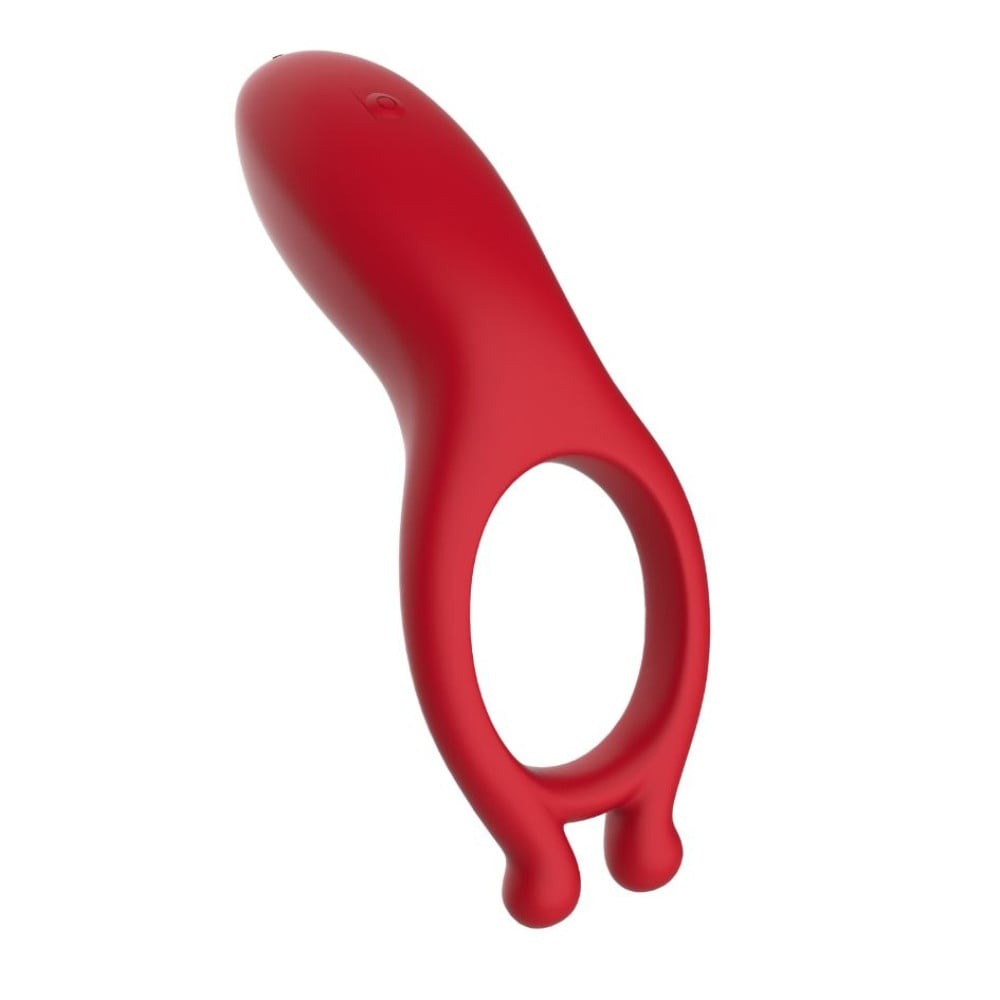 - Вібраційне ерекційне кільце Every Night Toys з відростком для стимуляції клітора, червоне