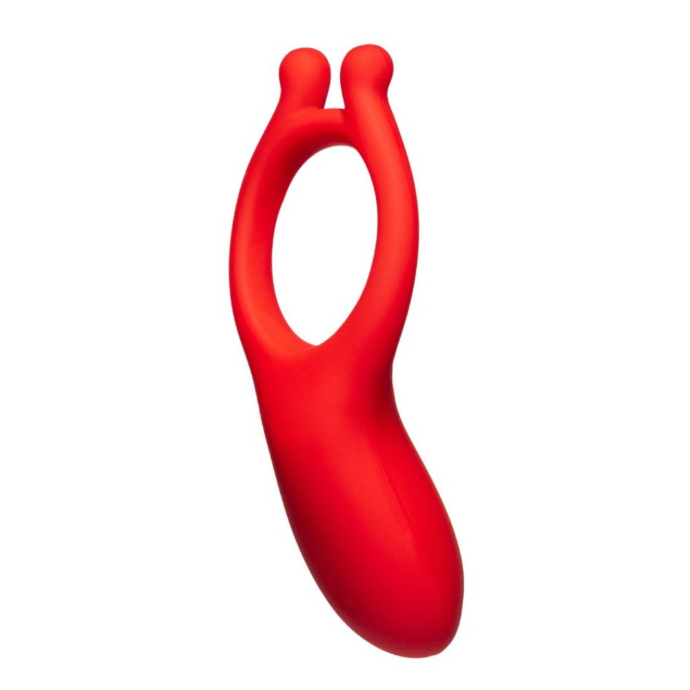 - Вібраційне ерекційне кільце Every Night Toys з відростком для стимуляції клітора, червоне 2