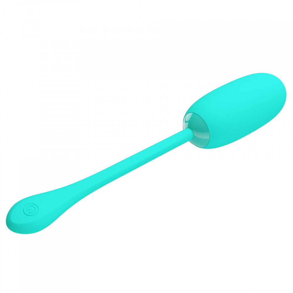 Вагинальные шарики и тренажеры - Виброяйцо Pretty Love Julius Aqua бирюзовое 4