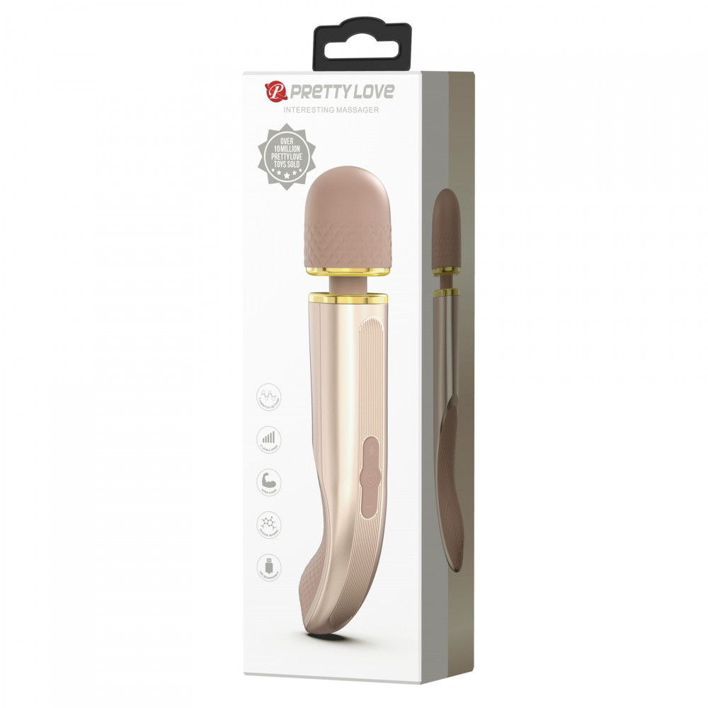 Для LGBTQ+ - Вібромасажер мікрофон PRETTY LOVE Interesting Massager Gold, 29 х 5.8 см 10