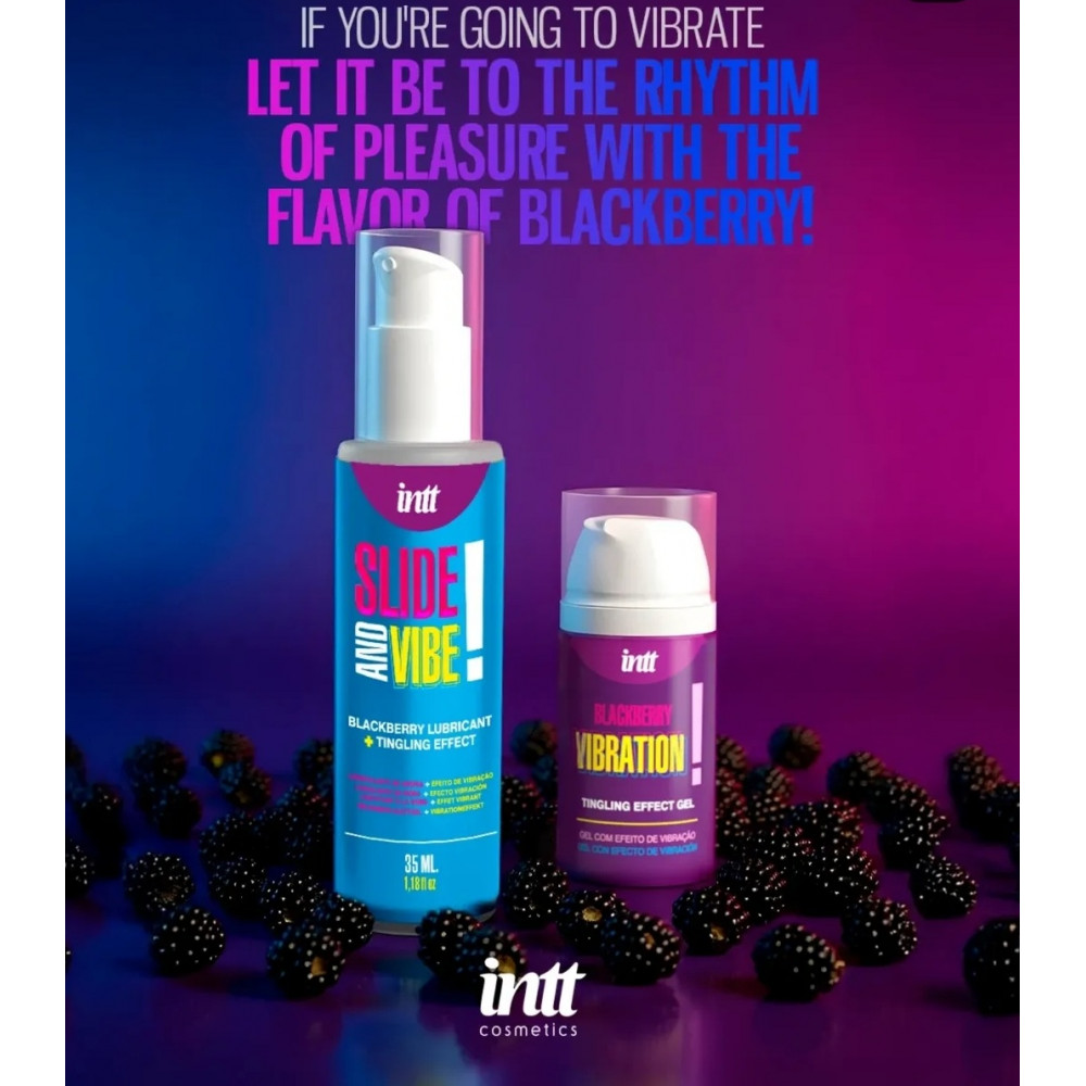 Средства для возбуждения - Жидкий вибратор Intt Vibration Blackberry с ароматом ежевики, 15 мл 2