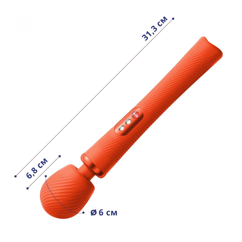 Секс игрушки - Вибромассажер Fun Factory VIM Vibrating Wand sunrise orange (мятая упаковка!!!) 2