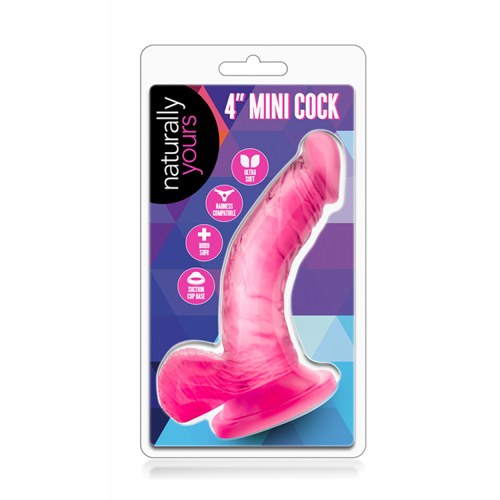 Фаллоимитаторы реалистичные - Фаллоимитатор NATURALLY YOURS 4INCH MINI COCK PINK 3