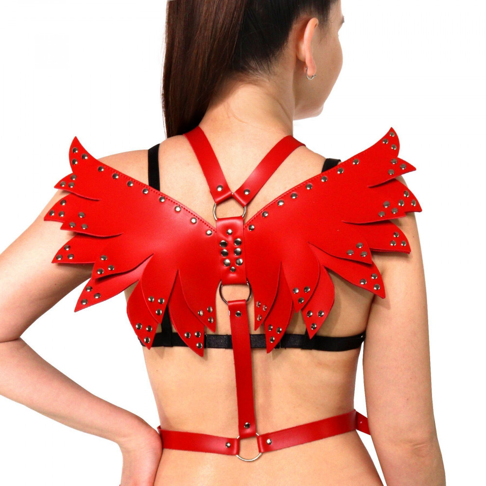 Різне - Жіноча портупея Art of Sex - Wings червона L-2XL, екошкіра 2