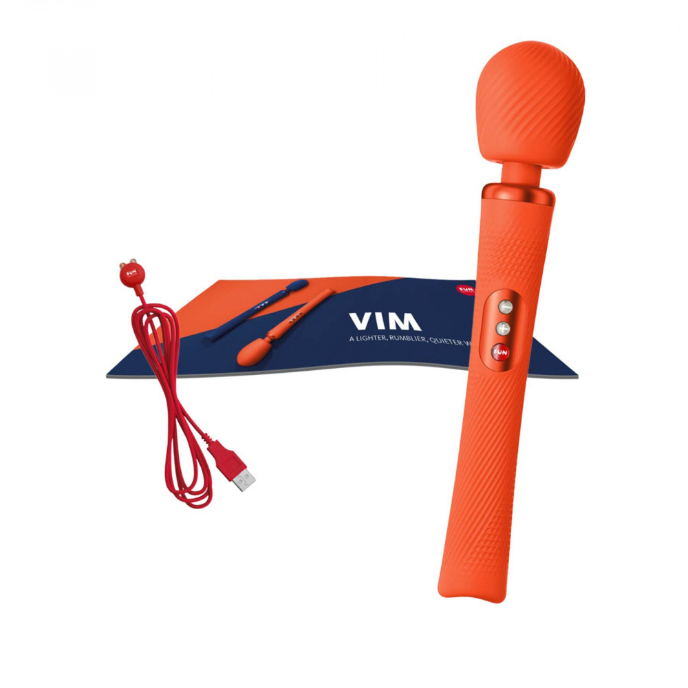Секс игрушки - Вибромассажер Fun Factory VIM Vibrating Wand sunrise orange (мятая упаковка!!!) 8
