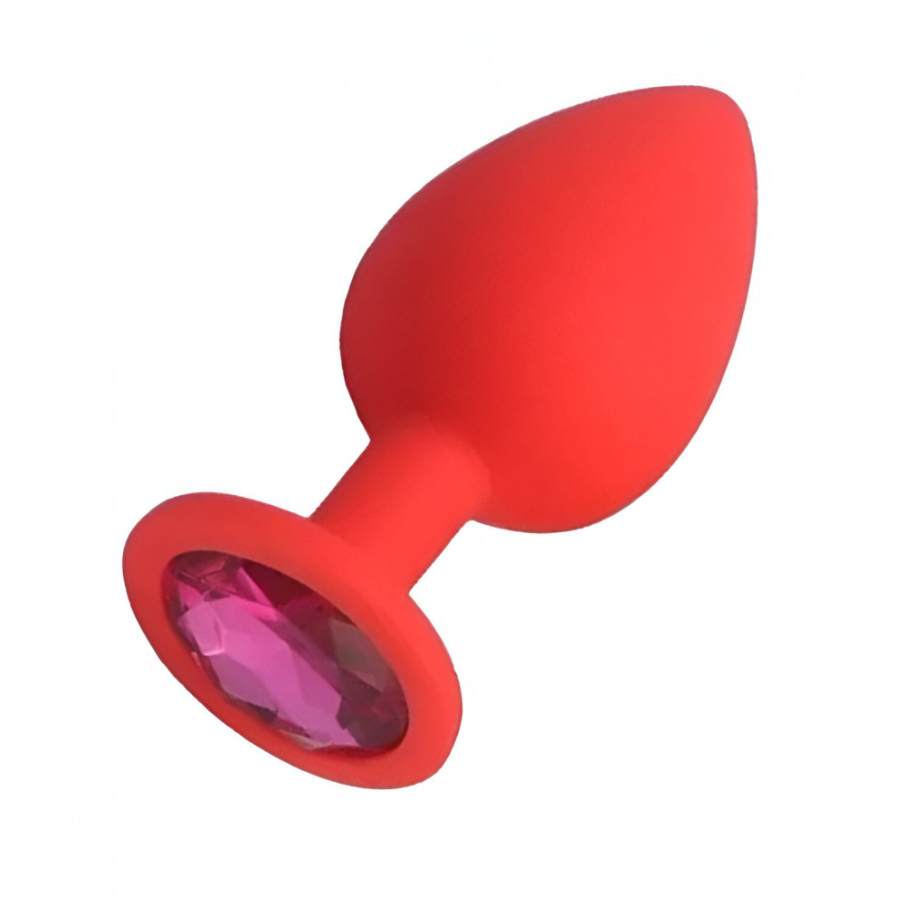 Разное - Силиконовая анальная пробка с кристаллом SKN KSIL-23S ( размер S )