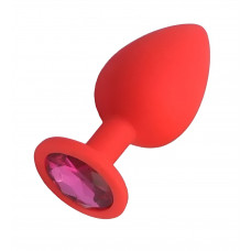 Силиконовая анальная пробка с кристаллом SKN KSIL-23S ( размер S )