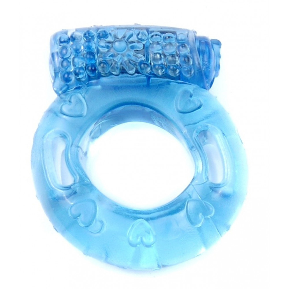  - Ерекційне вібро кільце BOSS Vibrating Cock Ring Blue, BS6700040