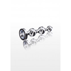 Анальная елочка металлическая с кристаллом Toy Joy Anal Play Diamond Star Beads, Medium