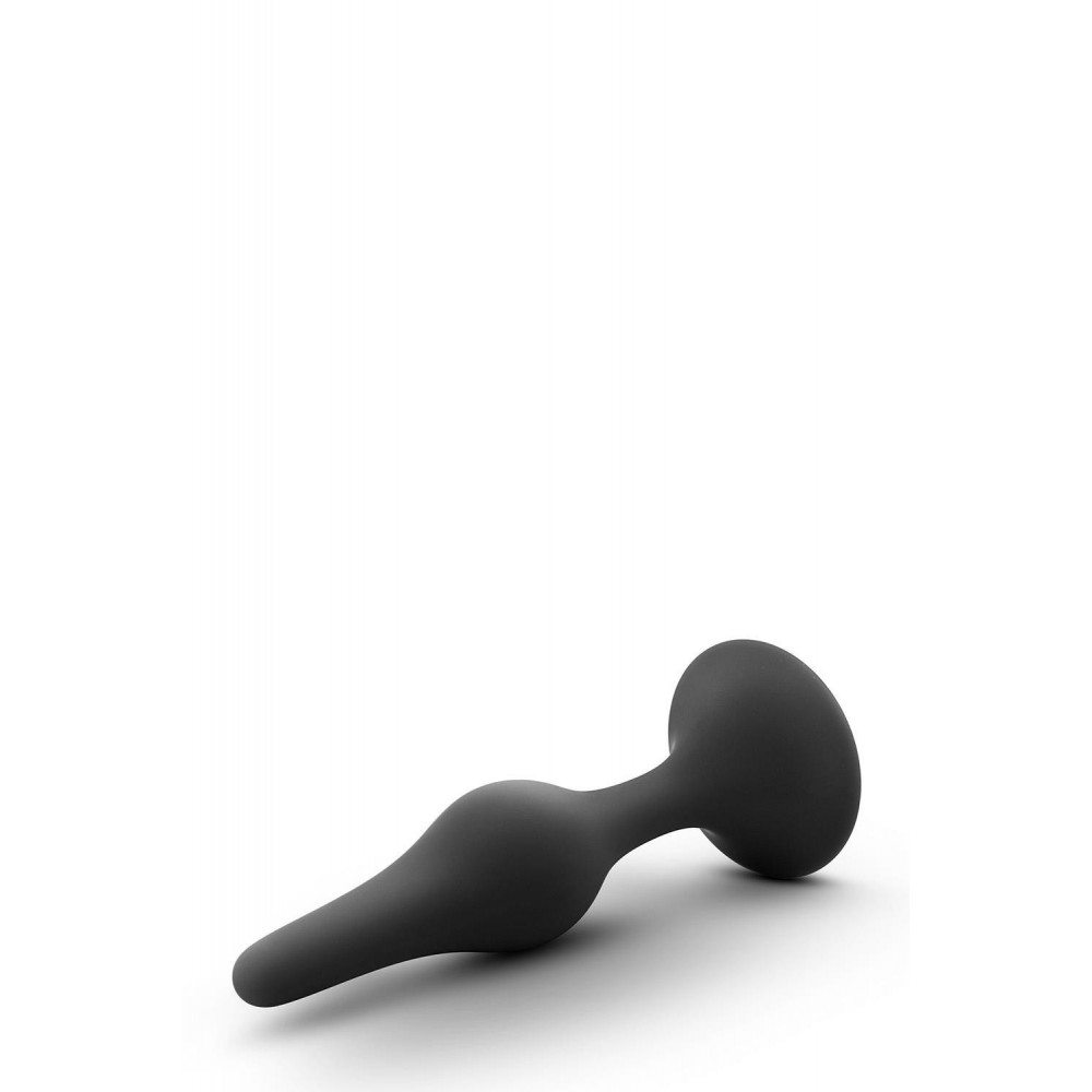 Секс игрушки - Анальная пробка вытянутая Anal Adventures Blush, силиконовая, черная, 13.3 х 3 см 4