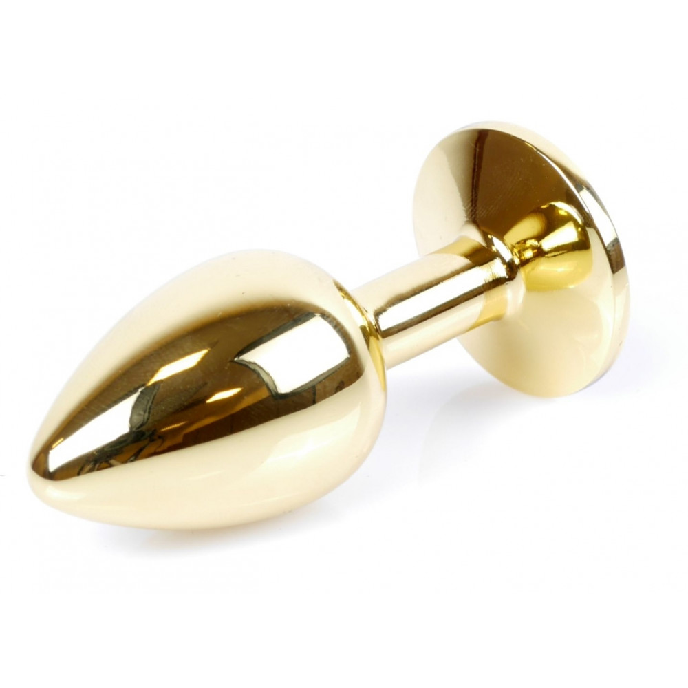 Анальные игрушки - Анальная пробка Boss Series - Jewellery Gold PLUG Clear S, BS6400021 6
